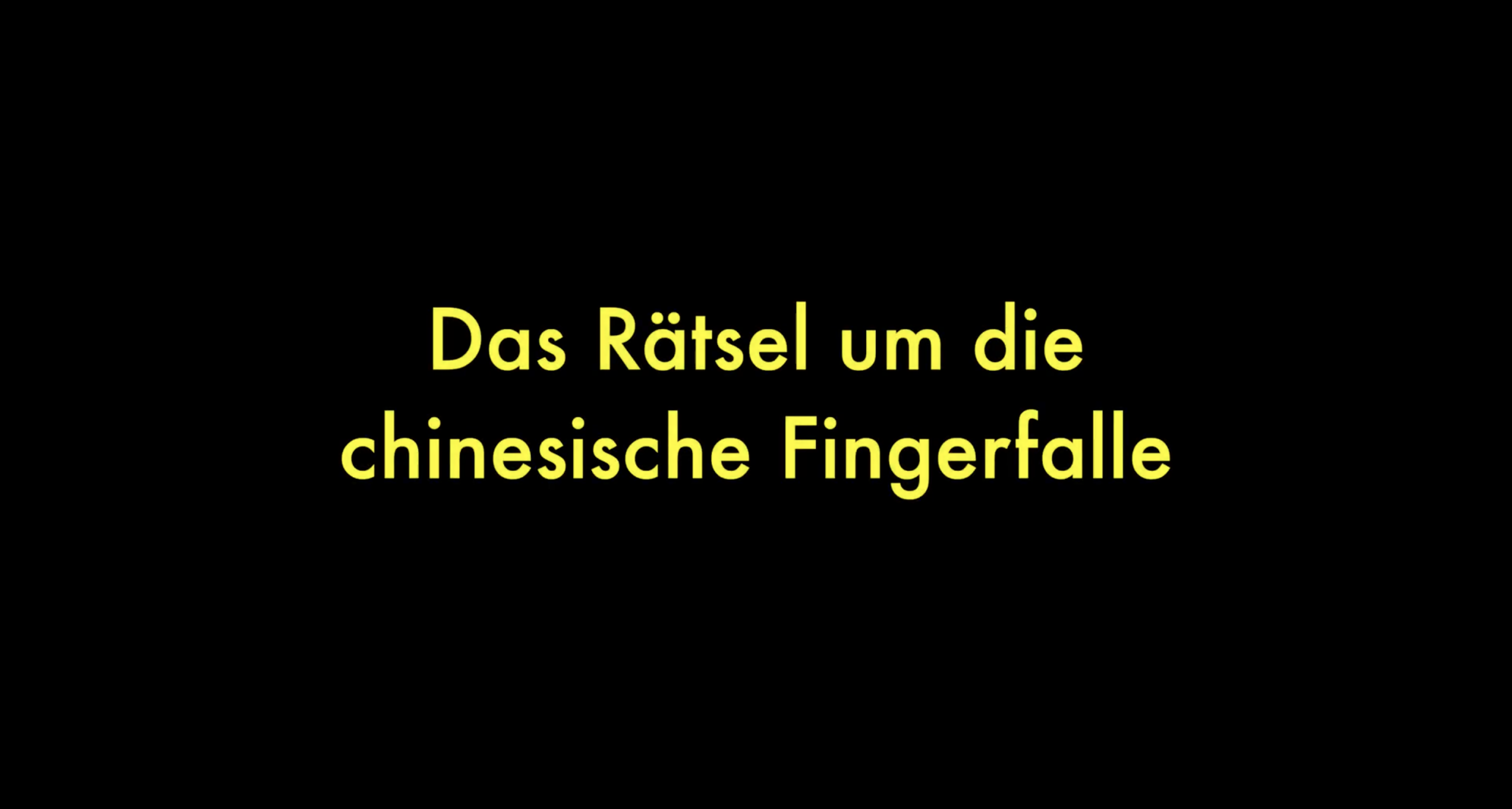 Das Rätsel um die chinesische Fingerfalle